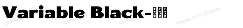 Variable Black字体转换